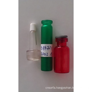 Tubular Green and Red Glass Bottle for Cillion